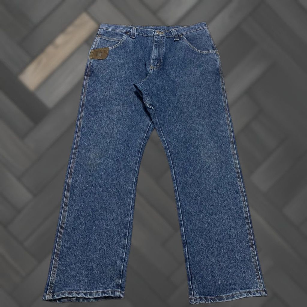 Wrangler VINTAGE Wrangler Riggs Workwear Men's Jeans 36×30 Blue Straight Advanced Comfort Size US 36 / EU 52 - 1 Thumbnail