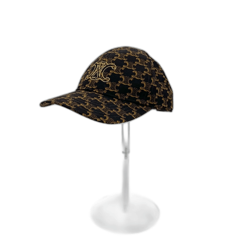 Celine Celine Brown Cap with Logo Print Size ONE SIZE - 1 Thumbnail