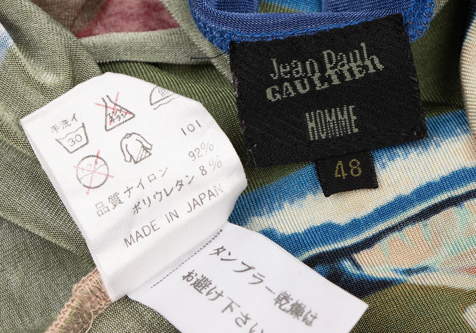 Jean Paul Gaultier Rose Print Nylon Stretch T-Shirt in Red Multi, Size 48 Size US M / EU 48-50 / 2 - 15 Thumbnail