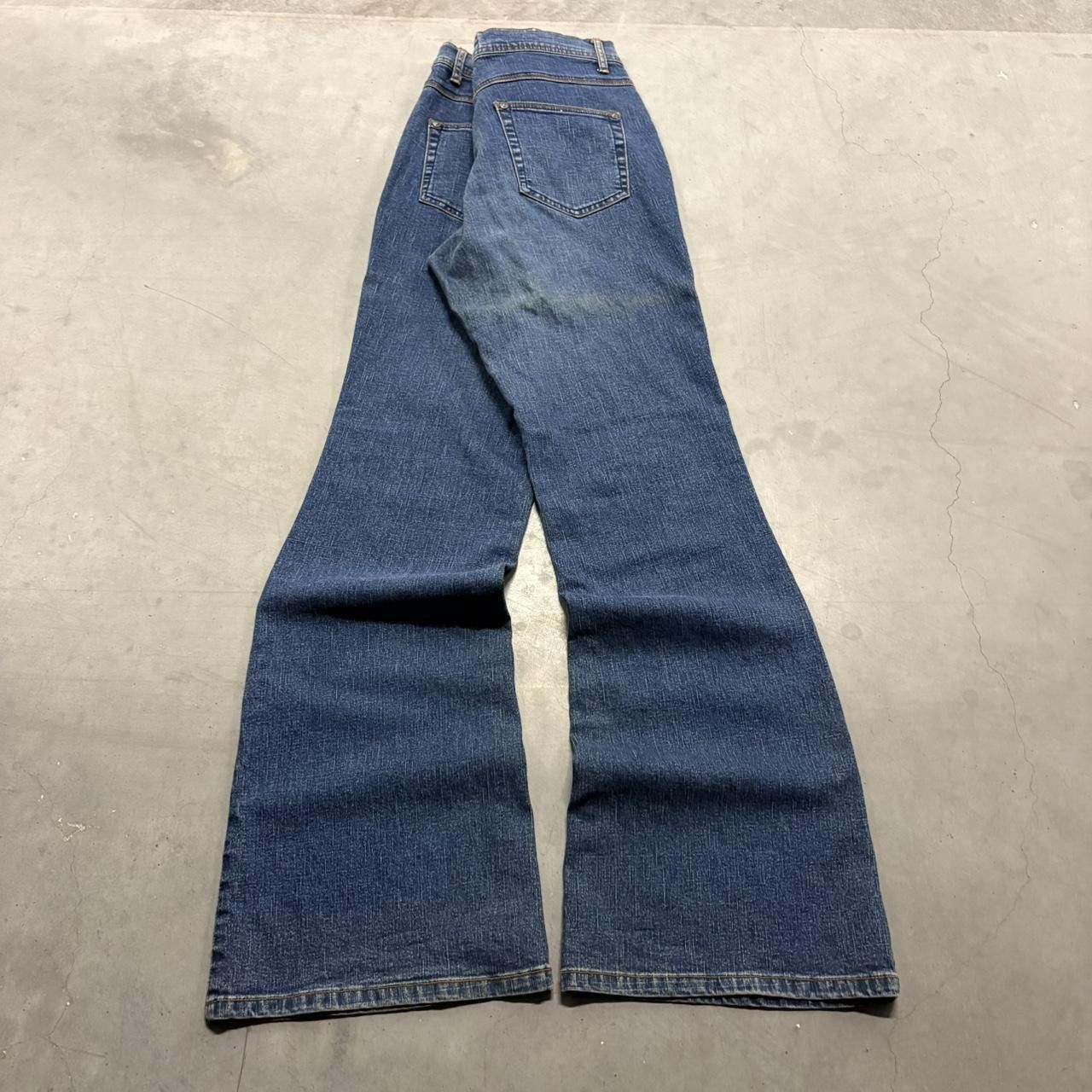 Vintage Crazy Vintage Y2K/2000s Baggy Flare Streetwear Vintage YouNique Dark Blue Wash Denim Jeans! Size US 30 / EU 46 - 4 Thumbnail
