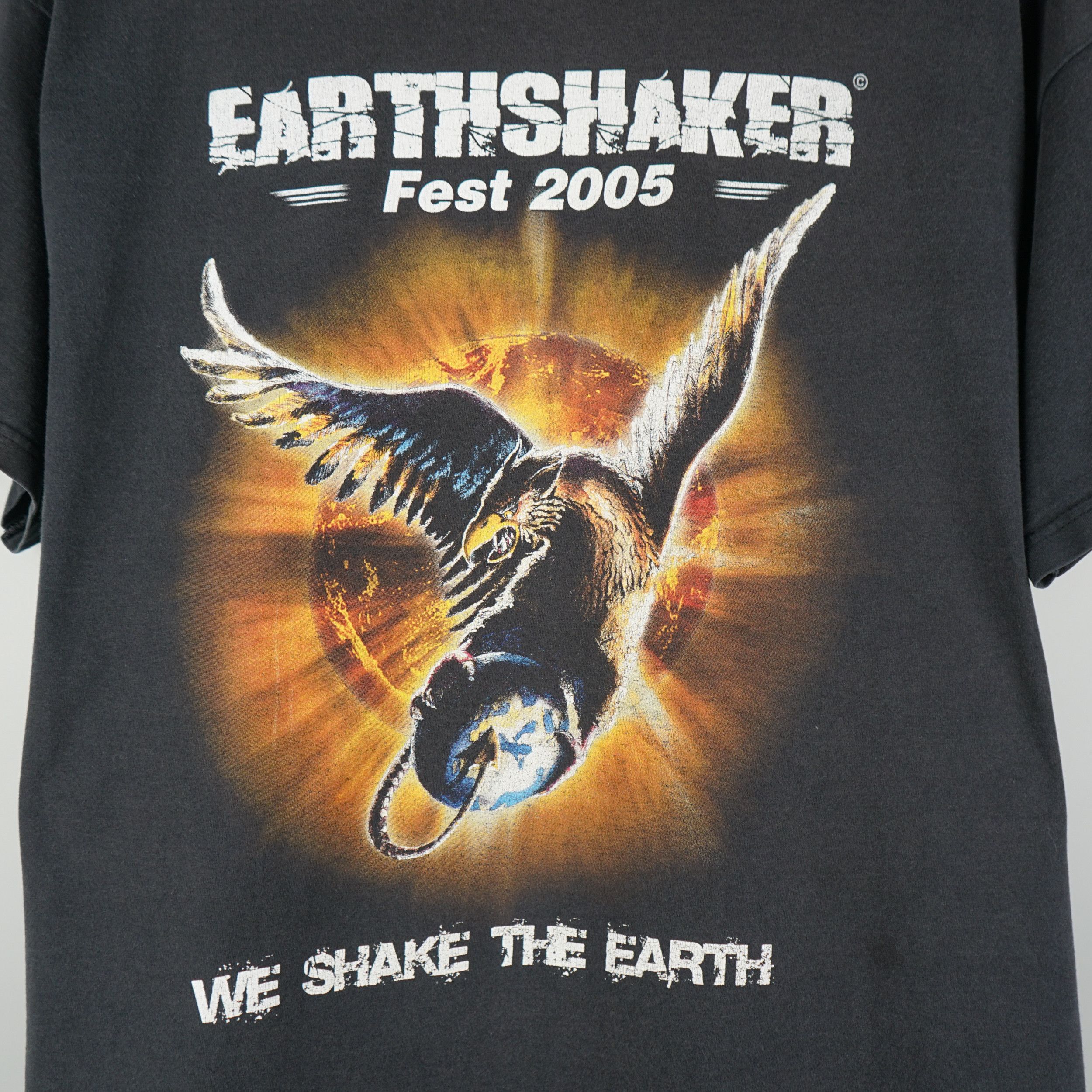 Band Tees × Vintage 2005 Manowar Dimmu Borgir Nightwish Festival Earthshaker Tee Size US XL / EU 56 / 4 - 2 Thumbnail