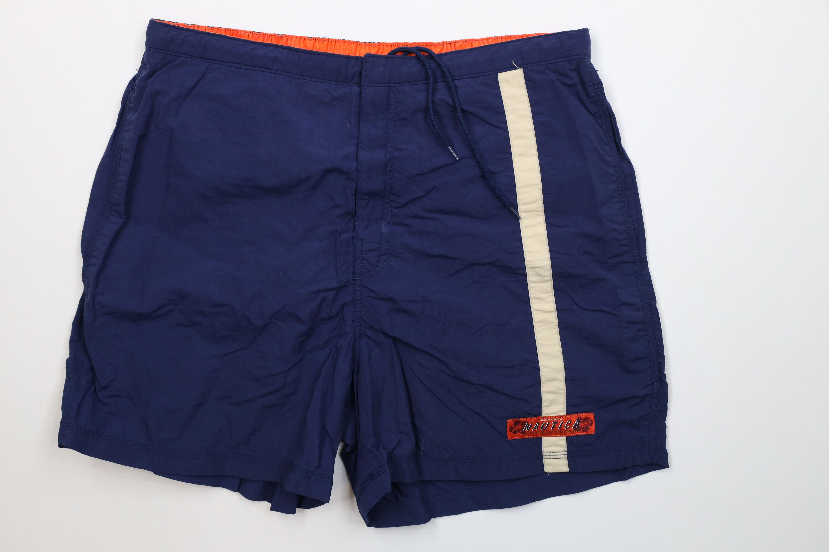 Nautica Vintage 90s Nautica Above Knee Lined Shorts Swim Trunks Size US 34 / EU 50 - 1 Thumbnail