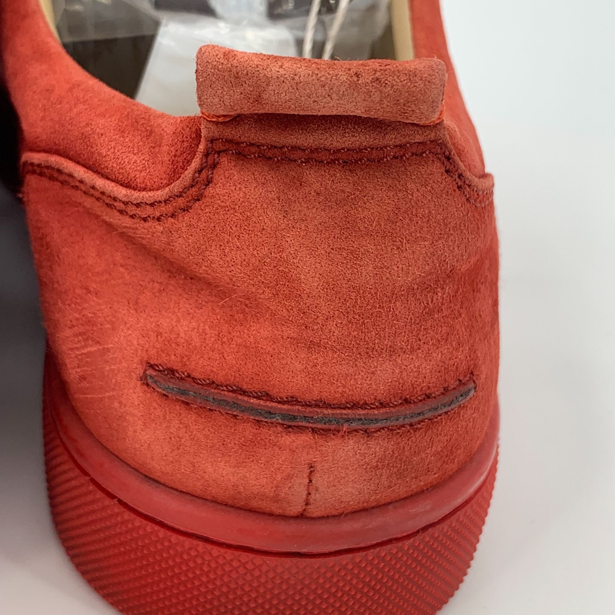 Christian Louboutin Christian Louboutin Red Studded Lace-Up Sneakers (Size 39.5) Size US 9.5 / IT 39.5 - 5 Thumbnail