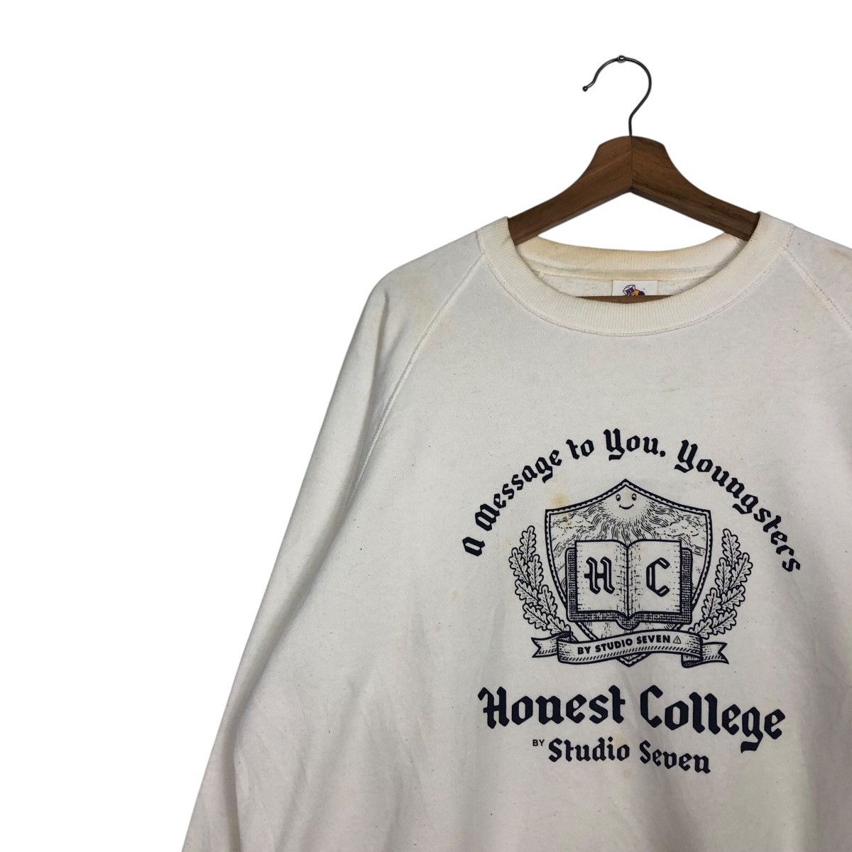 GU 📌Vintage Sweatshirt Honest College Studio Seven Big Logo Size US L / EU 52-54 / 3 - 8 Thumbnail