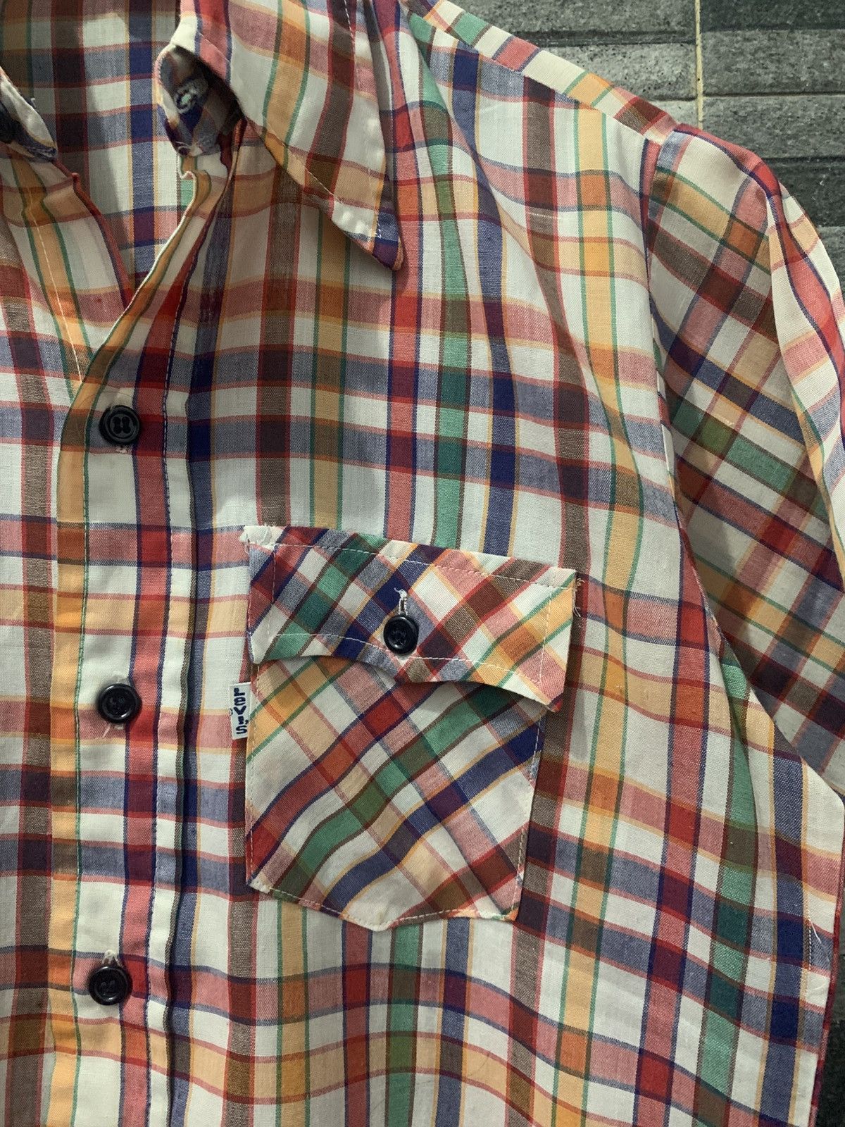Levi's Vintage Clothing Vintage 70's LEVI'S Plaid Shirt Size US S / EU 44-46 / 1 - 2 Thumbnail