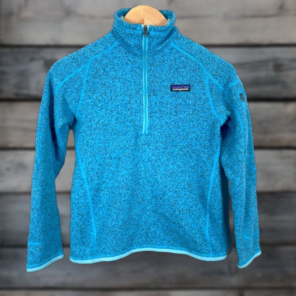 Patagonia Patagonia Better Sweater Women's Small Marled Blue 1/4 Zip Fleece Pullover Jacket, Blue, 1/4 Zip, Regular Fit, Fall/ Winter, Hooded? Size S / US 4 / IT 40 - 1 Thumbnail