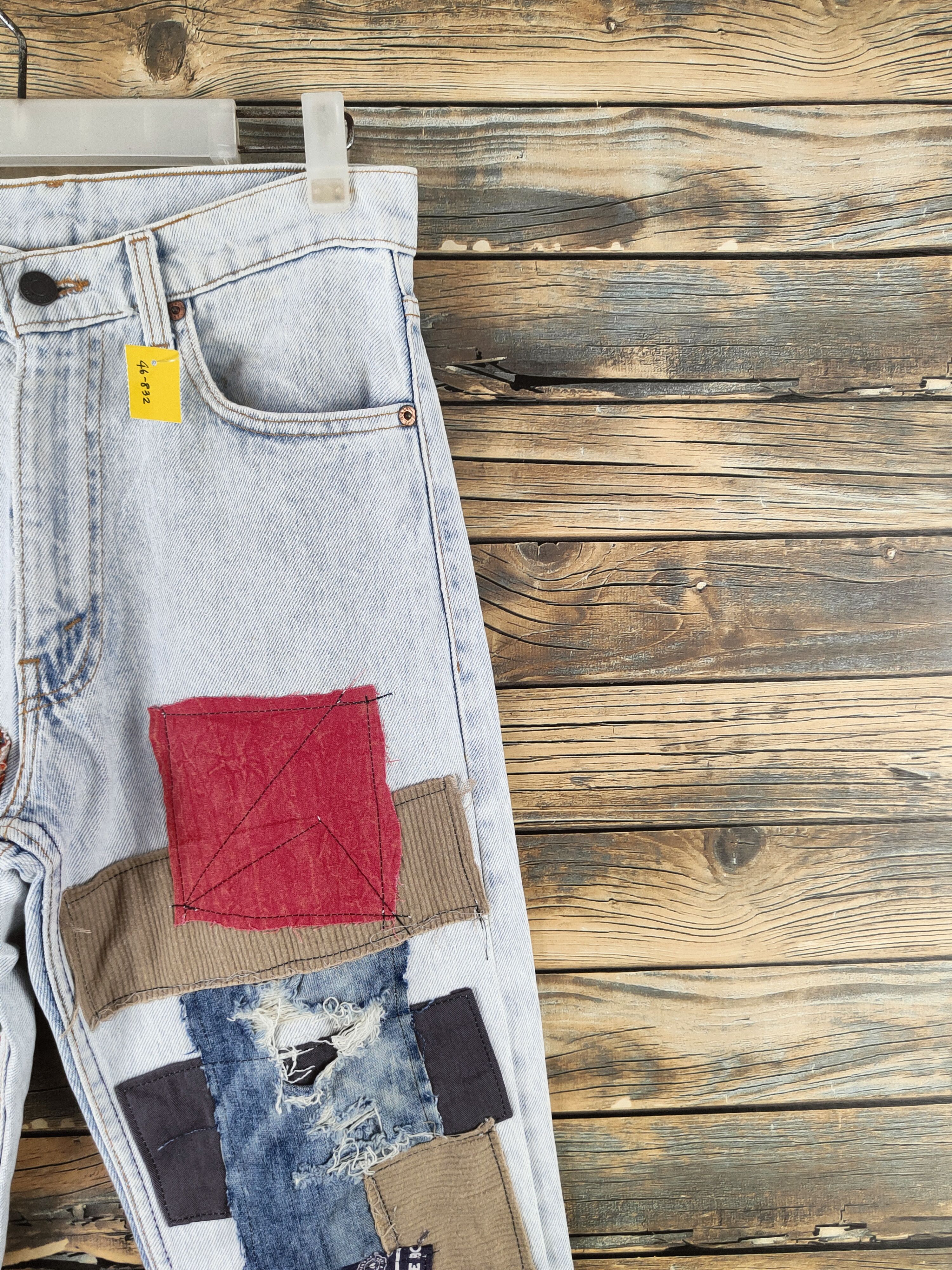 Levi's DL Levi's Light Distressed patchwork Ripped denim #46-832 Size US 29 - 5 Thumbnail