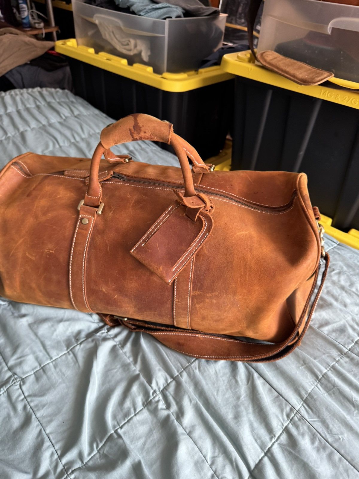 Handmade Authentic leather gym bag Size ONE SIZE - 5 Thumbnail