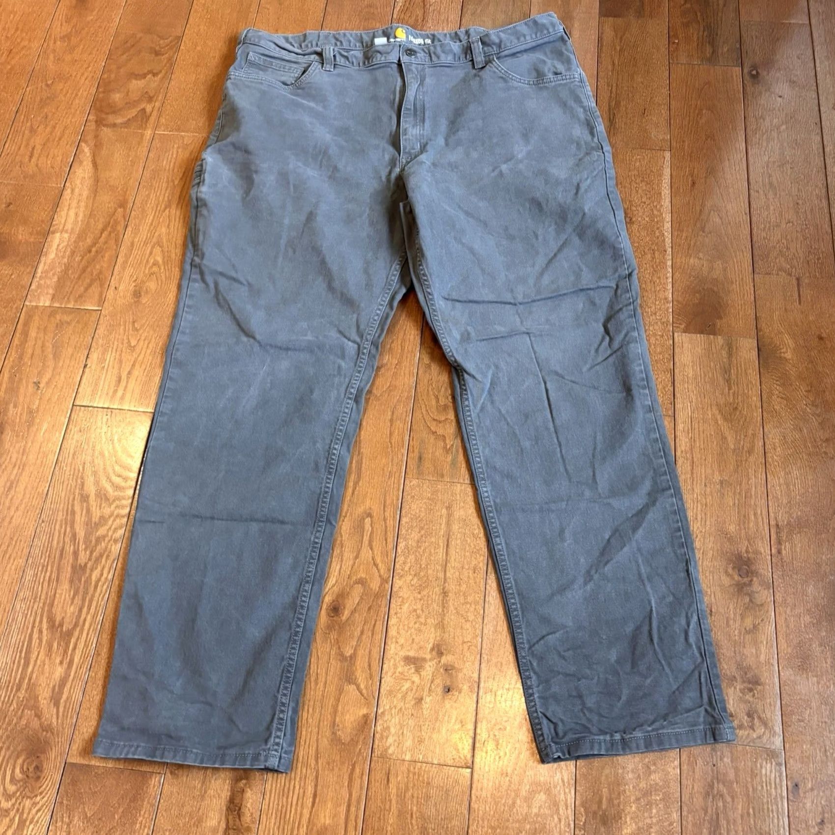 Carhartt Mens Carhartt Rugged Flex Canvas Work Pants Relaxed Fit Gray 42x32 Size US 42 / EU 58 - 5 Thumbnail