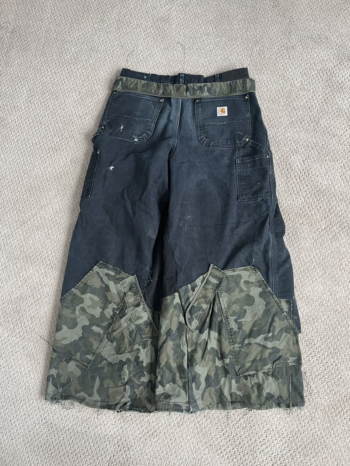 Carhartt × Handmade Custom Carhartt Black Double Knee Carpenter Pants Size US 32 / EU 48 - 2 Thumbnail