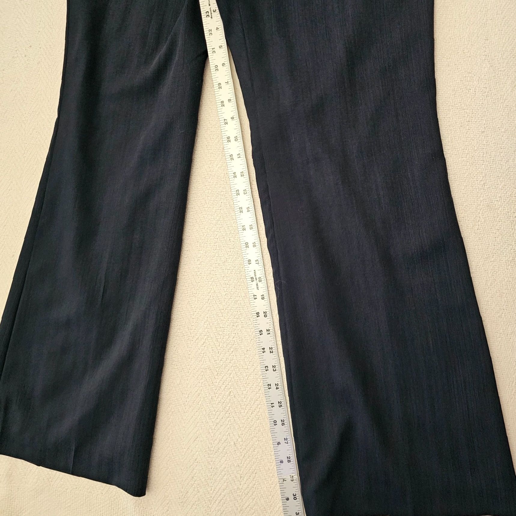 J.Crew VINTAGE J.CREW Wool Pants 12 Flare Legs Blue Women's Dress Pants Size 24" / US 00 / IT 34 - 6 Thumbnail