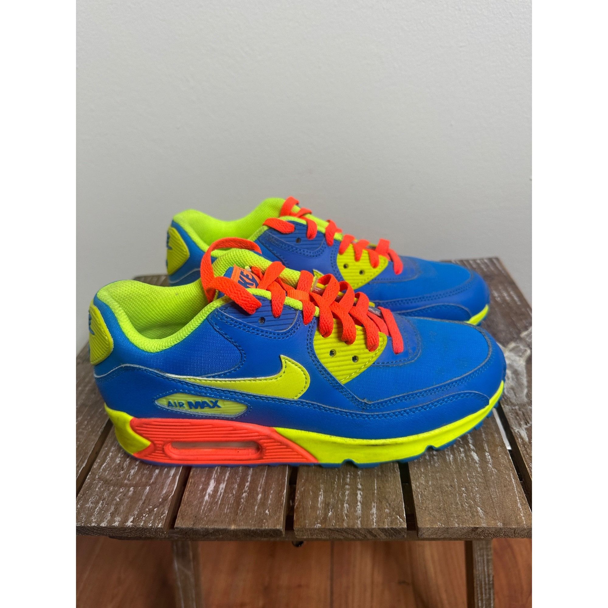 Nike Nike(GS) Nike Air Max 90 'Photo Blue' Size US 6 / EU 39 - 2 Thumbnail