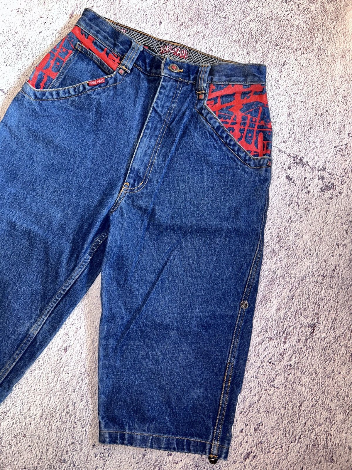 Vintage Karl Kani Vintage Very Rare Baggy Shorts Y2K Hip-Hop Sk8 Size US 28 / EU 44 - 3 Thumbnail