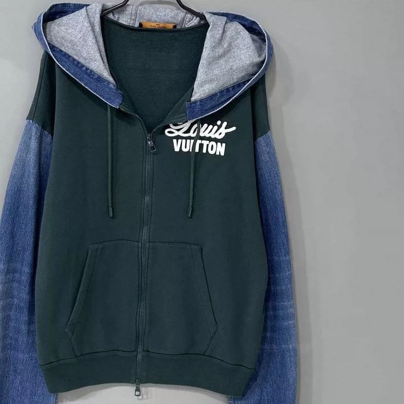 Louis Vuitton Louis Vuitton Denim Hoodie with Logo-2506 Size US XXL / EU 58 / 5 - 2 Thumbnail