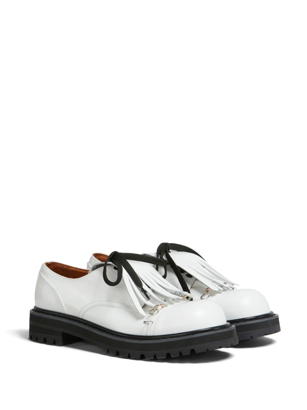 o1w1db10125 Dada Leather Lace-Up Shoes in White