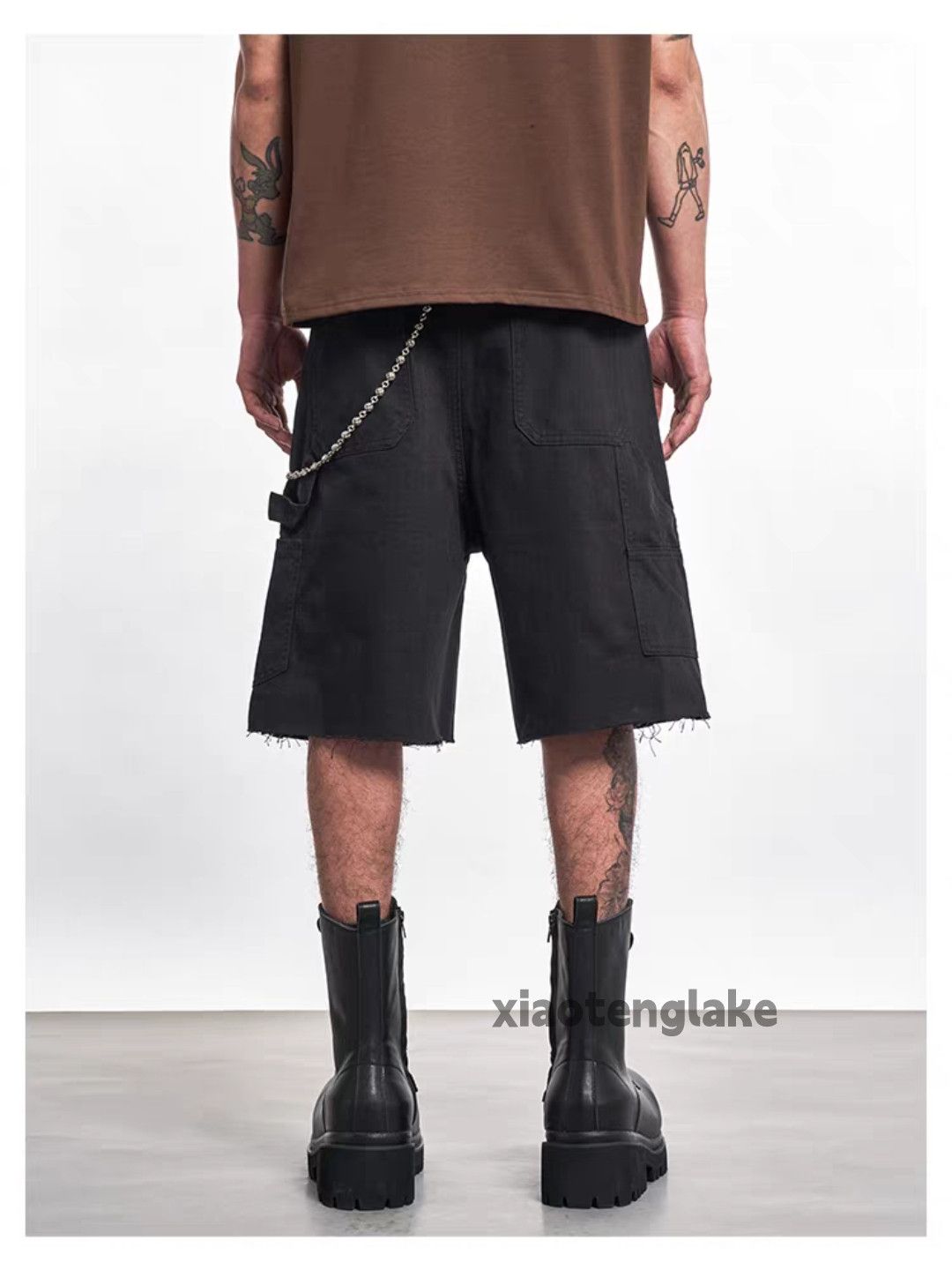 Designer Unisex outdoor utility punk yuppie grunge cargo shorts Size US 35 - 2 Thumbnail