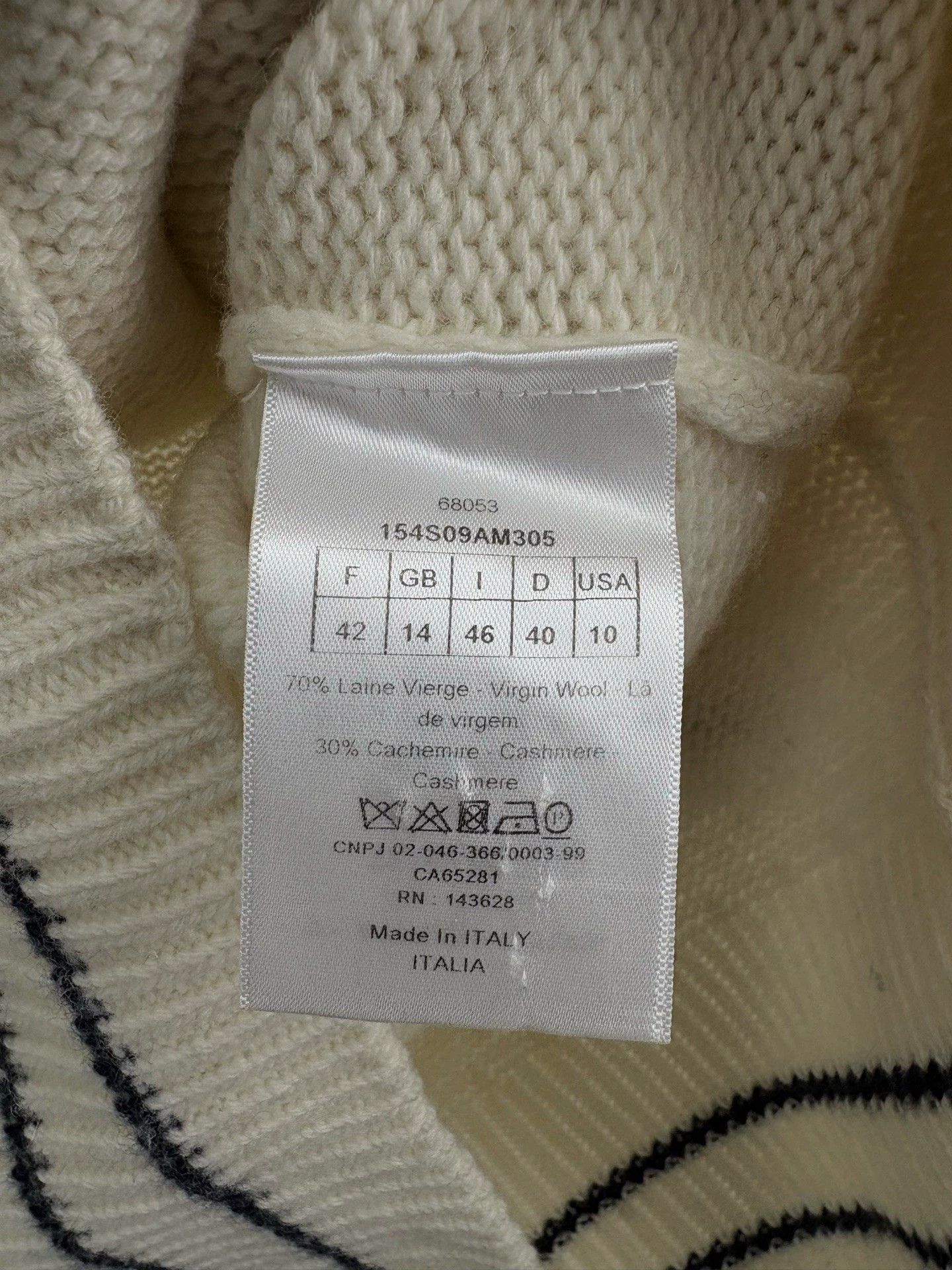 Dior DIOR white slogan knit short-sleeved T-shirt Size XL / US 12-14 / IT 48-50 - 4 Thumbnail