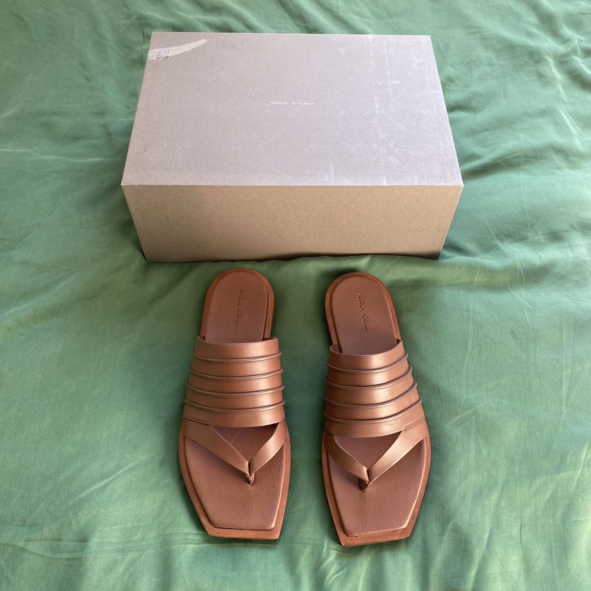 Rick Owens Rick Owens Leather Sandals (IT0108) Size US 8 / EU 41 - 5 Thumbnail