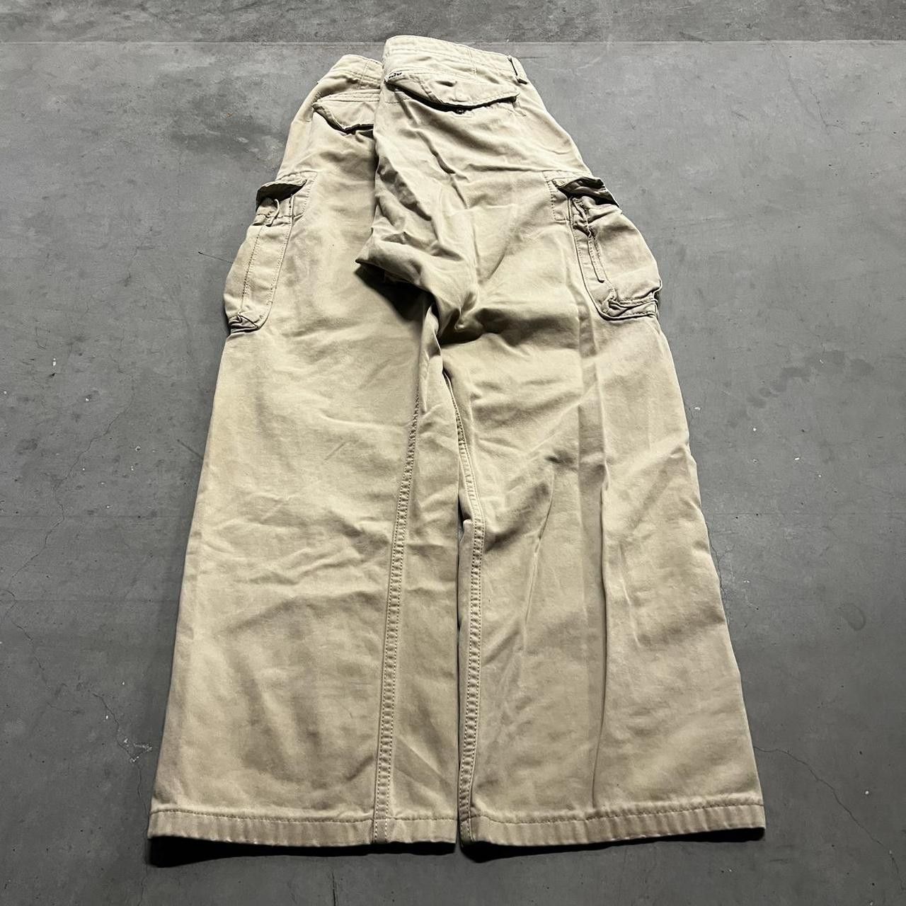Japanese Brand × Vintage Vintage Y2K/2000s Baggy Khaki Cargo Pants! Size US 34 / EU 50 - 6 Thumbnail