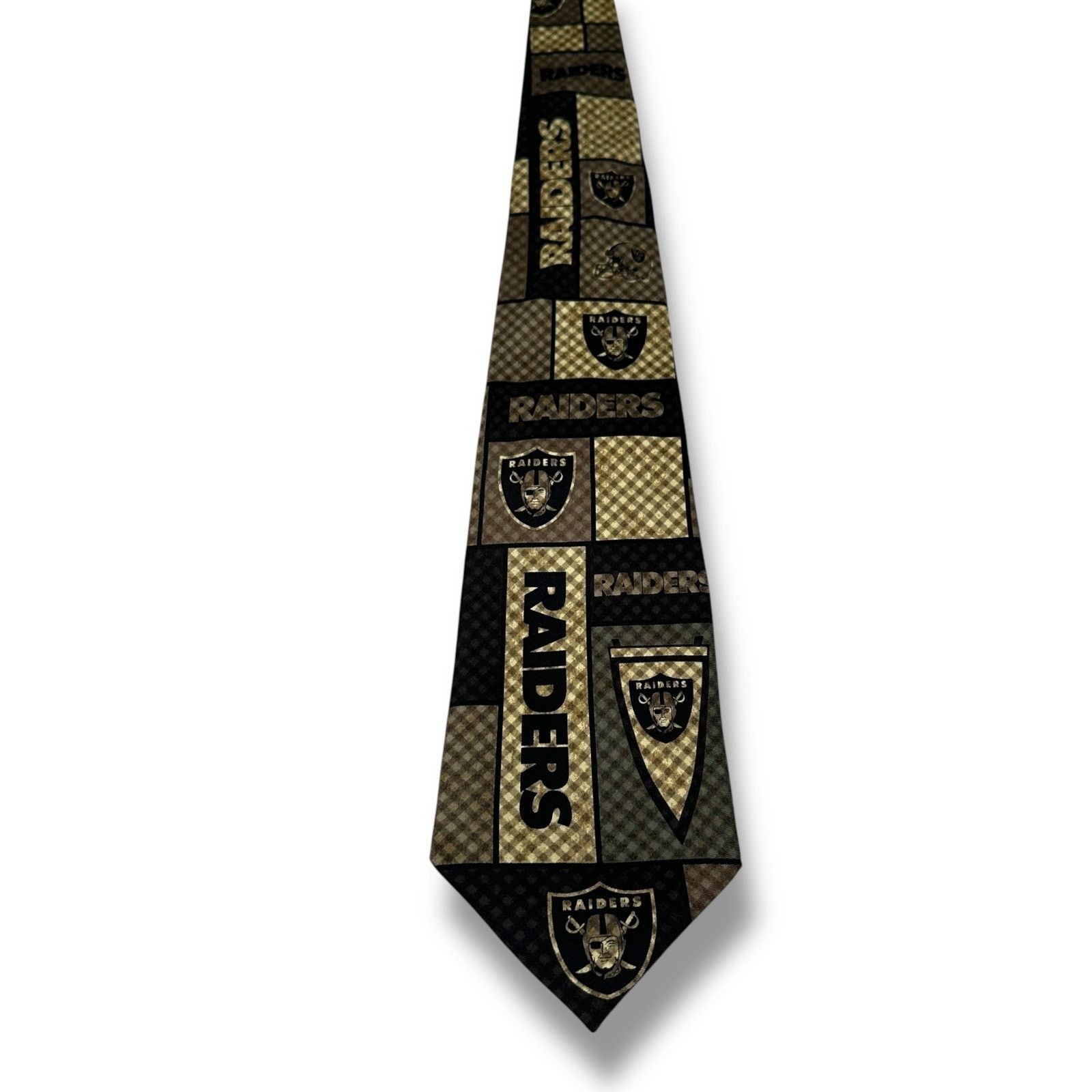 Other Oakland Las Vegas Tie Black Brown 3.75” x 57” Eagles Wings Size ONE SIZE - 1 Thumbnail