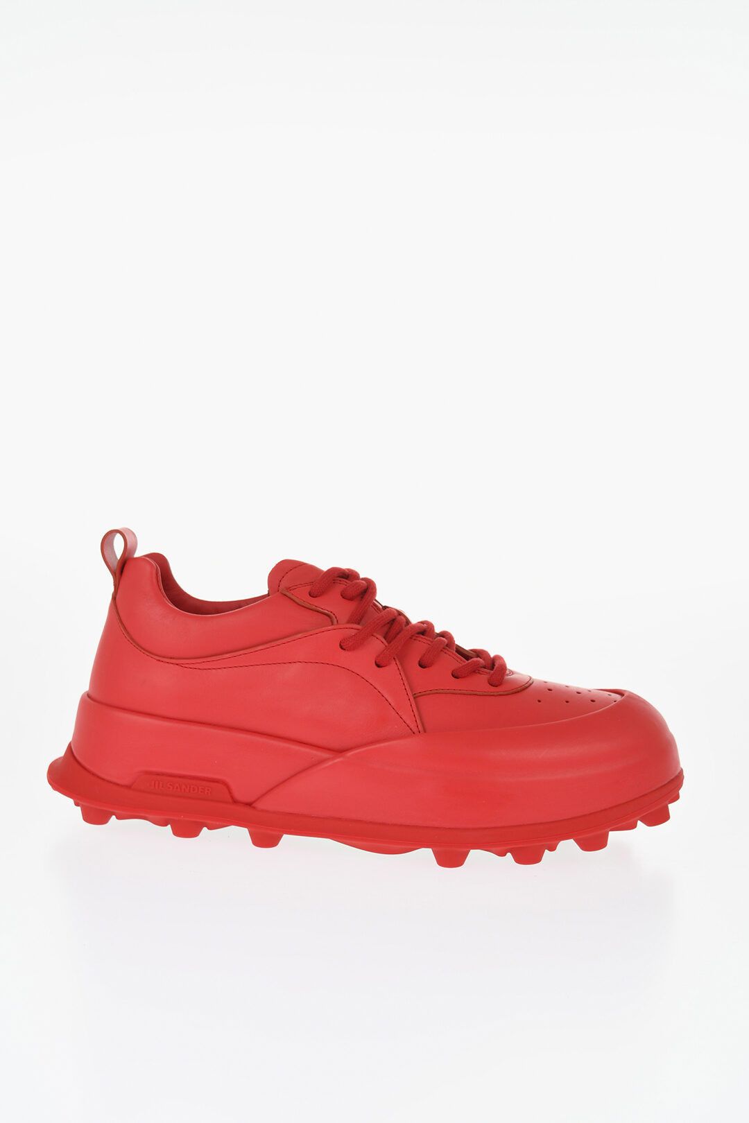 og1mm0625 Leather Sporty Lace-up Sneakers in Red