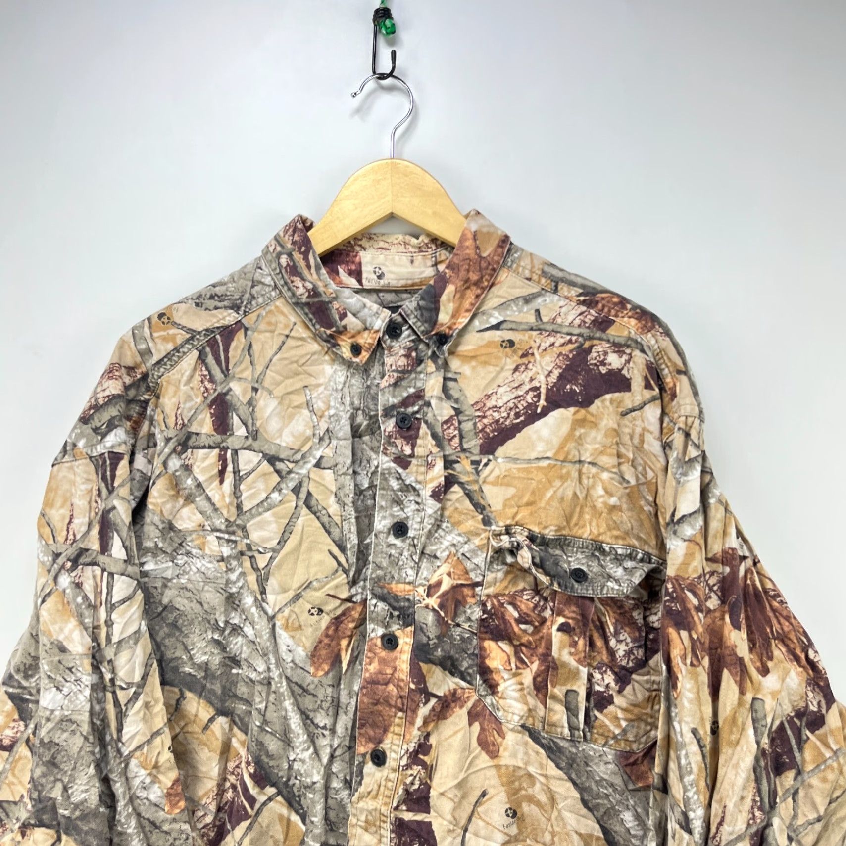 Vintage VINTAGE Camo Tree Button-Up Long Sleeve Shirt 2XL Mens 90s Size US XXL / EU 58 / 5 - 2 Thumbnail