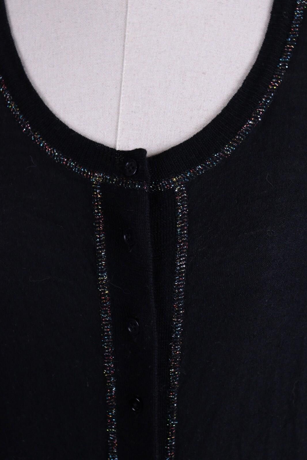 Sonia Rykiel Sonia by Sonia Rykiel Black Cardigan Sweater Size XL Size XL / US 12-14 / IT 48-50 - 4 Thumbnail