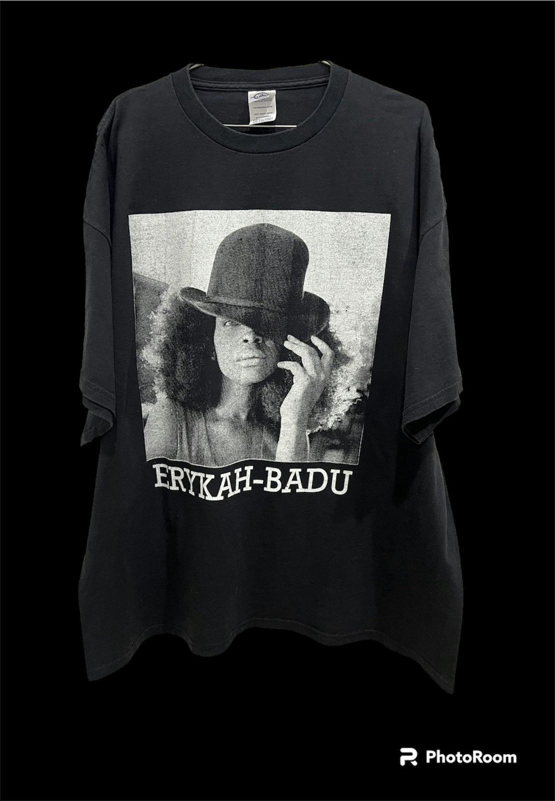 image of Band Tees x Rap Tees Vintage Y2K Erykah Badu Promo Tee R&b Soul Hiphop Jazz 2Xl in Black, Men's
