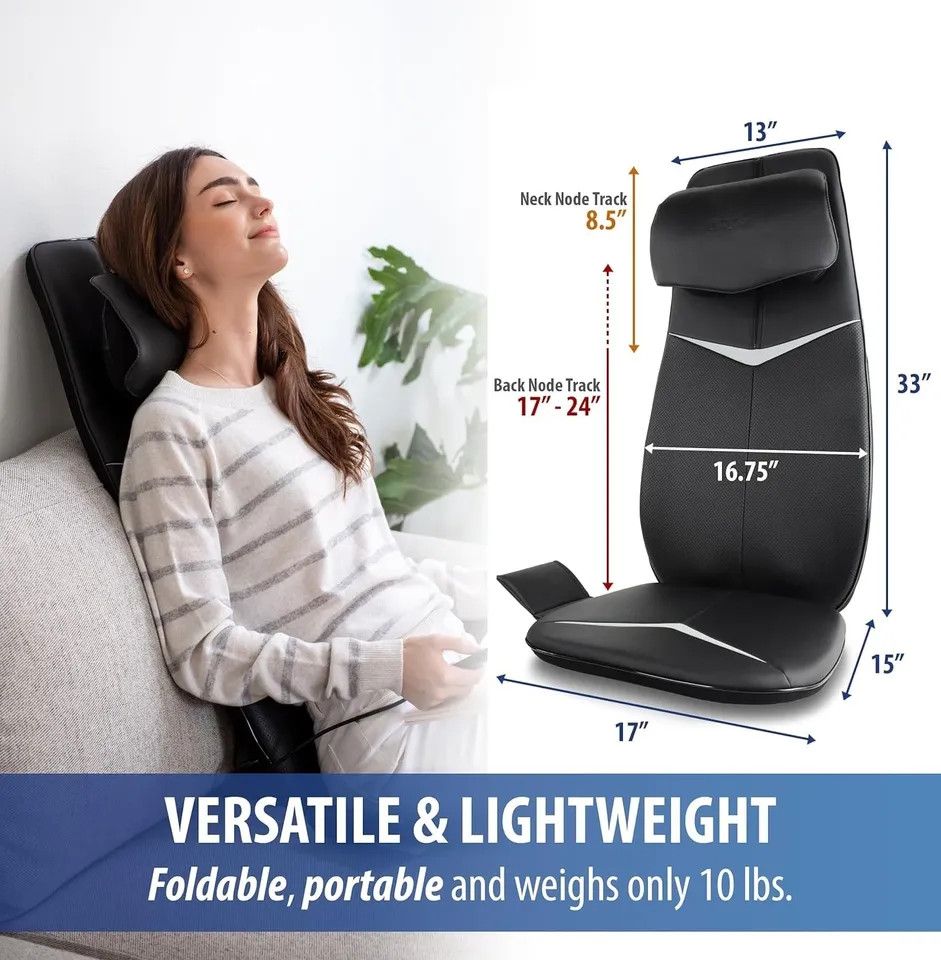 Other Zyllion Shiatsu Neck and Back Massager with Heat for Chair - Size ONE SIZE - 6 Thumbnail