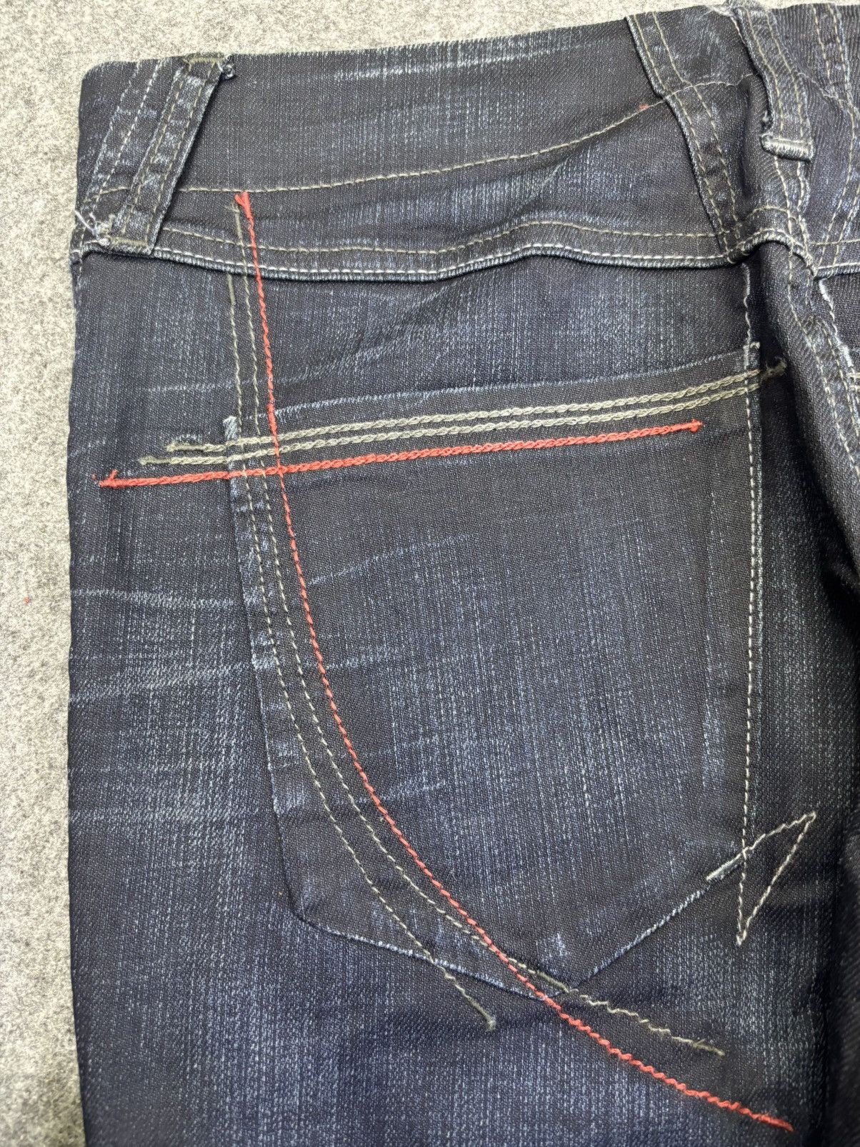 Marithe + Francois Girbaud MFG Stretchable Skinny Rare Dope Wax Indigo Denim F880 Size US 33 - 12 Thumbnail