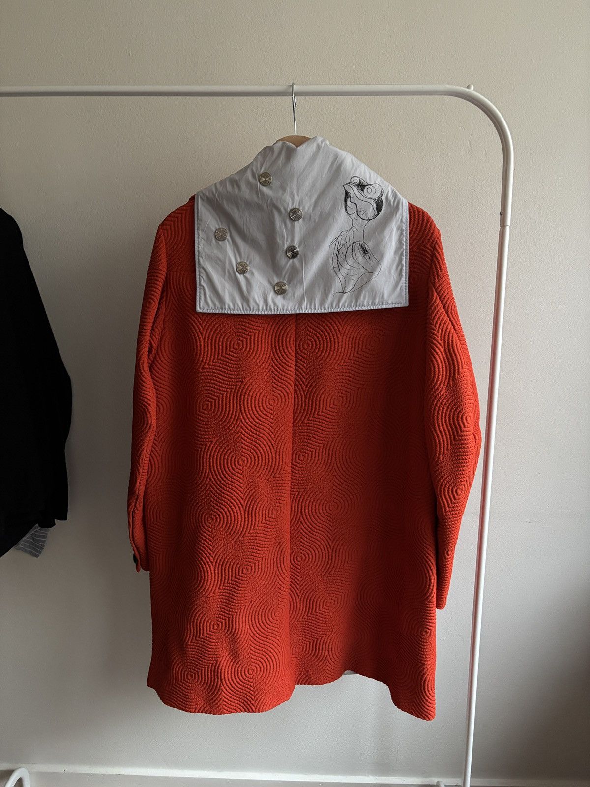 Namacheko Namacheko Orange Textured Coat with Back Print Size US S / EU 44-46 / 1 - 2 Thumbnail