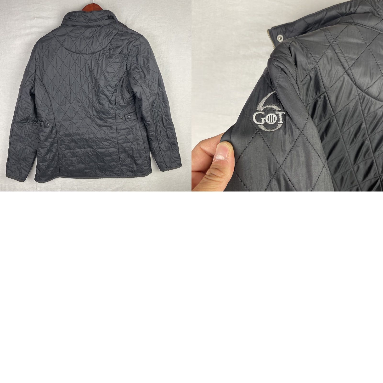 Barbour Barbour Jacket Womens 6 Black Utility Polarquilt Field Season 6 Game Of Thrones Size M / US 6-8 / IT 42-44 - 9 Thumbnail