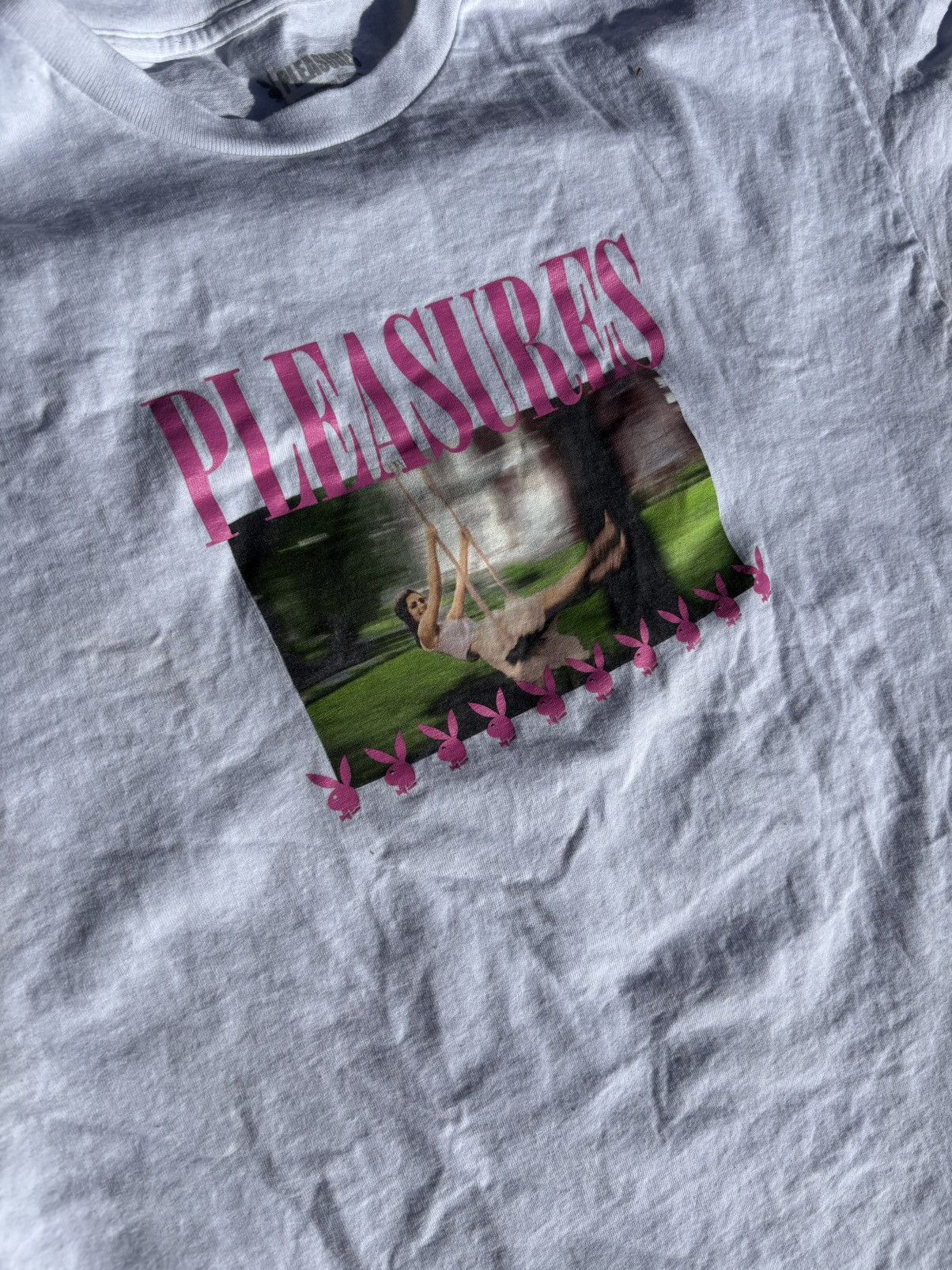 Playboy × Pleasures Pleasures X Playboy Swing tee ‘white’ Size US XL / EU 56 / 4 - 2 Thumbnail