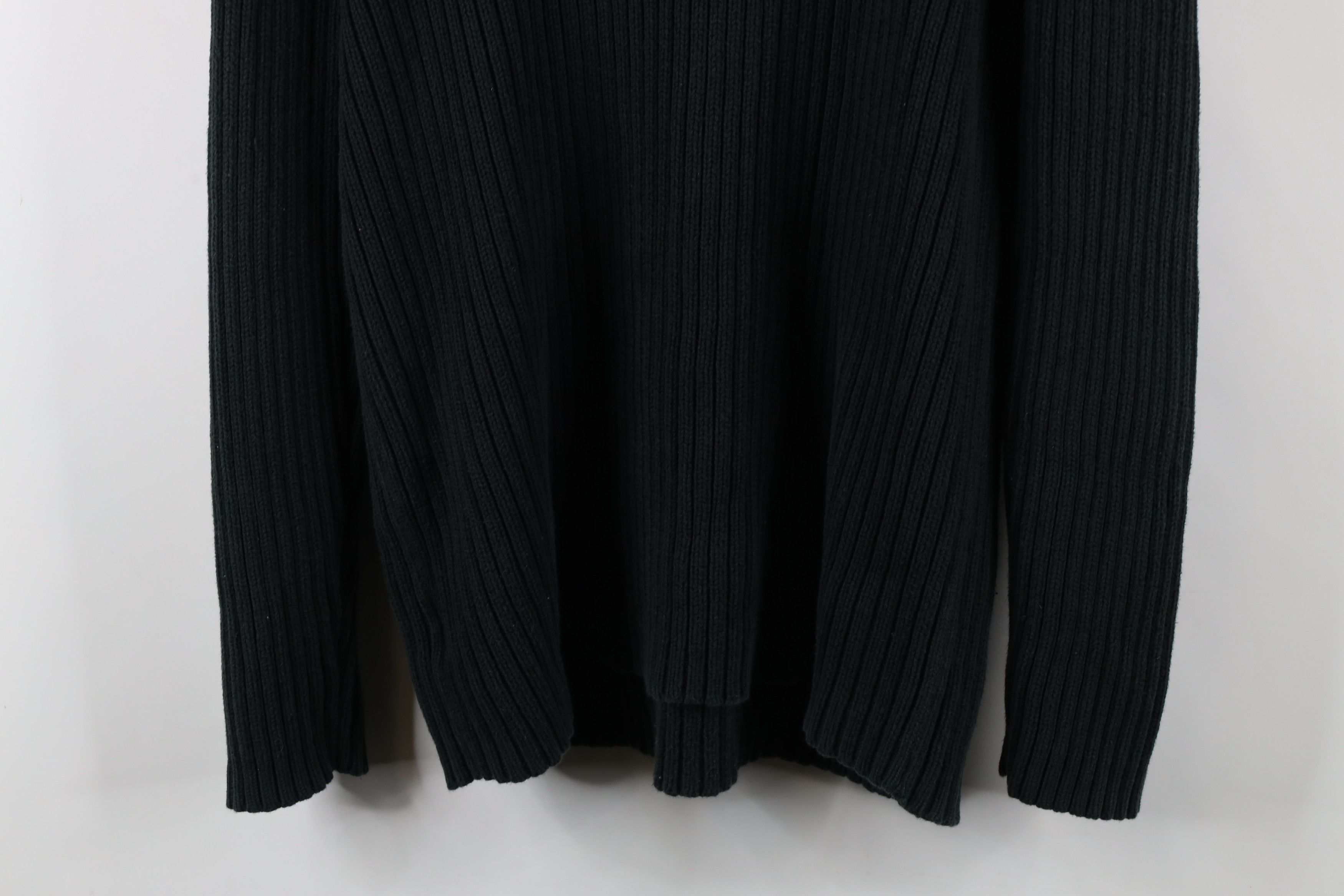 Vintage Vintage 90s Streetwear Chunky Ribbed Knit Sweater Black Size US L / EU 52-54 / 3 - 11 Thumbnail