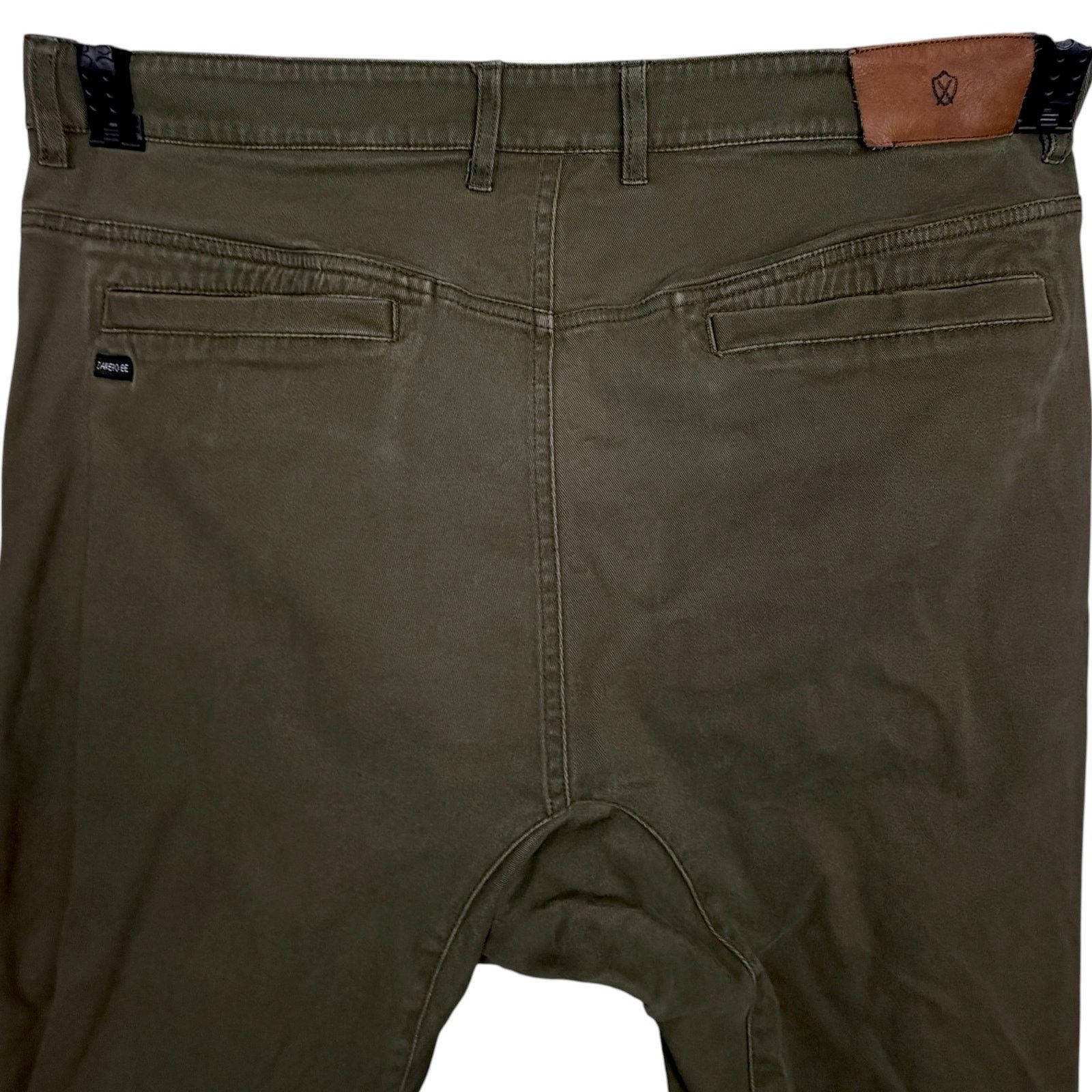 Zanerobe Zanerobe Olive Green Mens 36x30 Khaki Chino Stretch Joggers Size US 36 / EU 52 - 6 Thumbnail