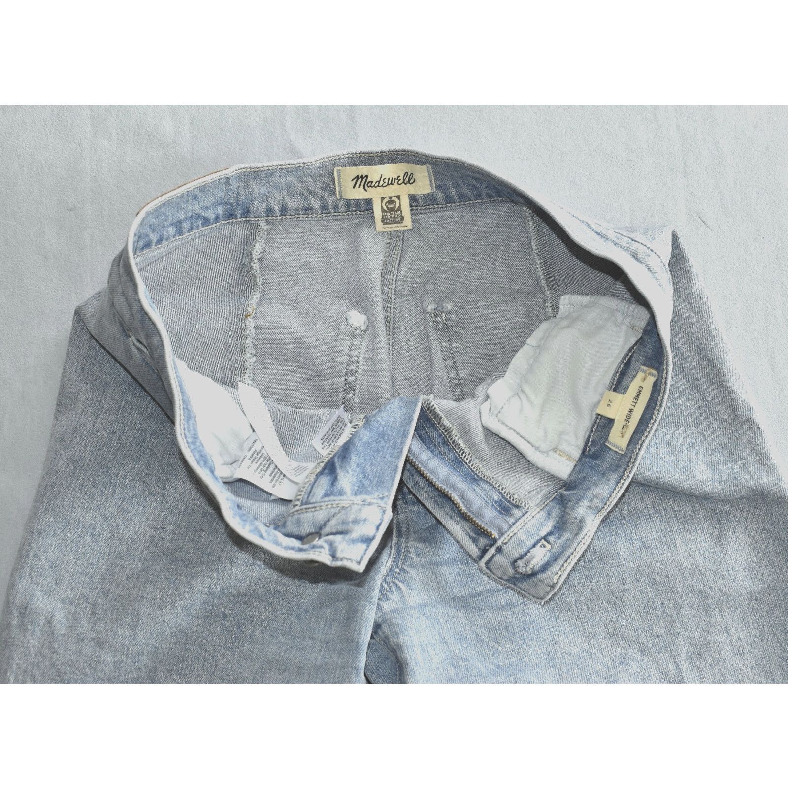 Madewell B0 Auth MADEWELL Emmett Blue Denim Wide Leg Jeans Size 26 Size 26" / US 2 / IT 38 - 5 Thumbnail