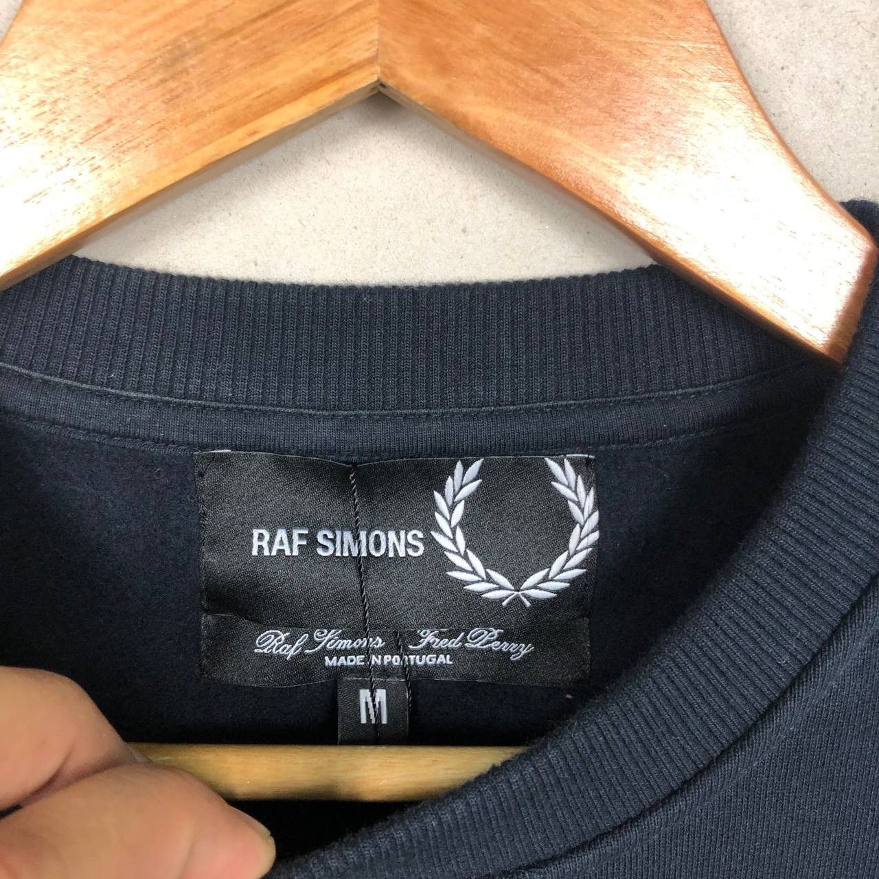 Fred Perry × Raf Simons New Raf Simons Fred Perry Portrait Patch Jumper Sweatshirt Size US M / EU 48-50 / 2 - 8 Thumbnail