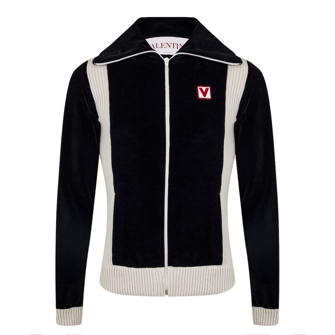 Valentino o1g2r1mq0526 Chez High-Neck Chenille Softshell Jacket Size US L / EU 52-54 / 3 - 1 Thumbnail