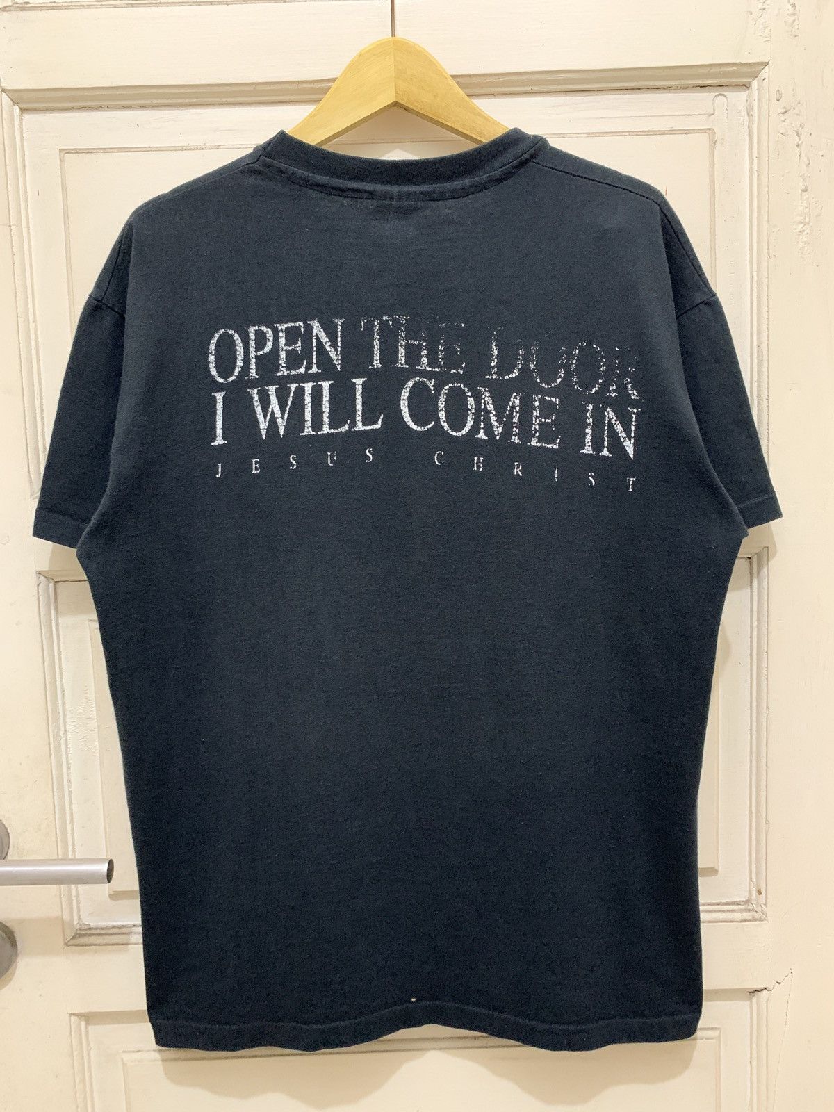 Anvil Vintage 90s Jesus Christ Tee Made in USA 🇺🇸 Size US L / EU 52-54 / 3 - 2 Thumbnail