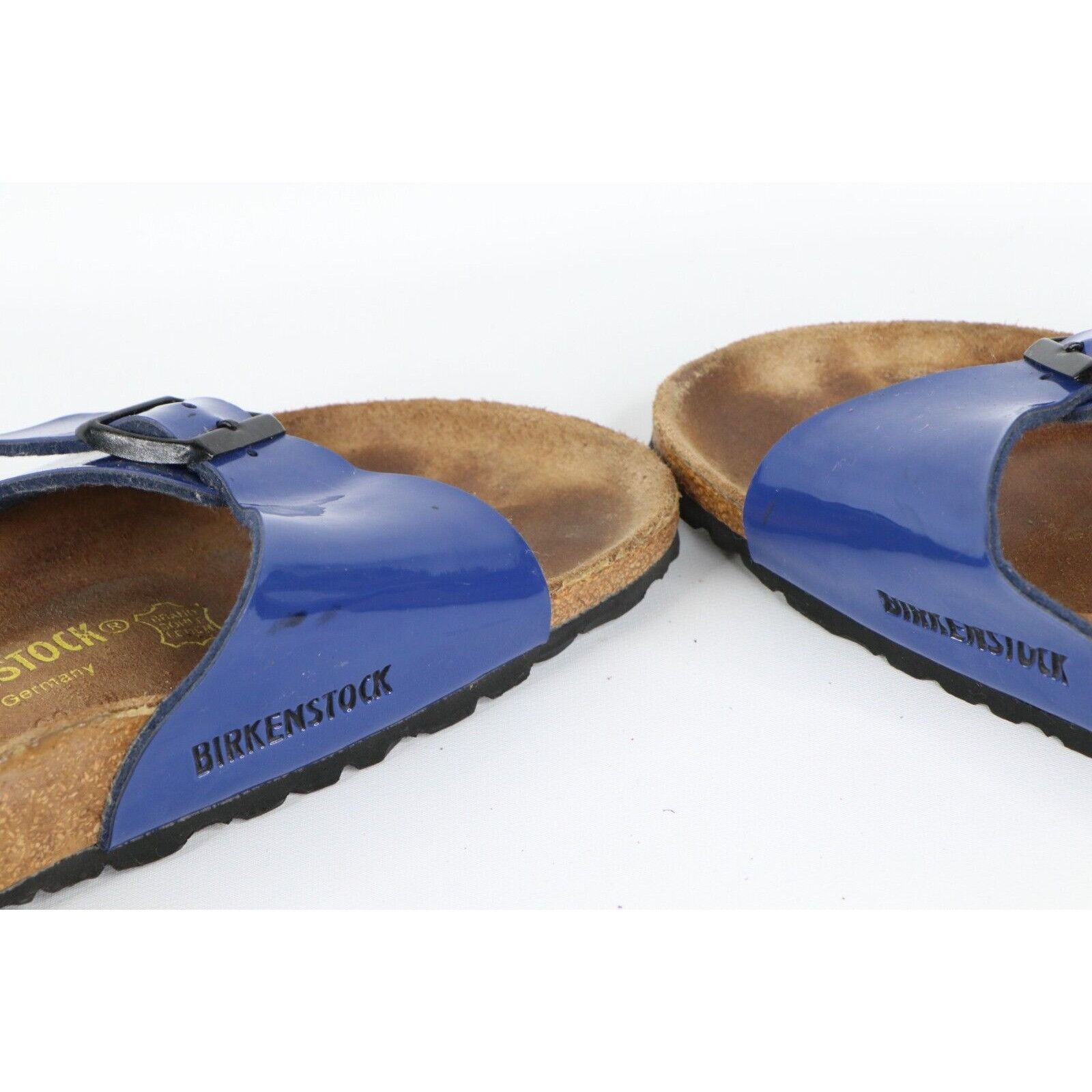 Birkenstock × Vintage Vintage Birkenstock Distressed Patent Leather Buckle Sandals Size US 9 / IT 39 - 8 Thumbnail