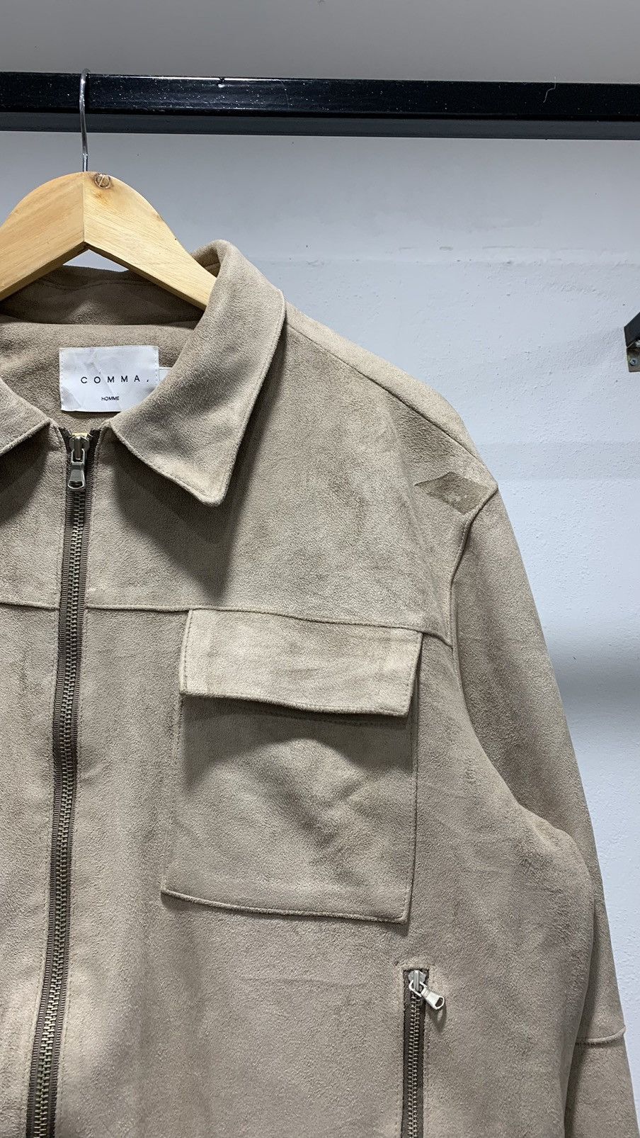 Japanese Brand 🚨FINAL DROP🚨 Comma Homme Suede Casual Crop Jacket Size US M / EU 48-50 / 2 - 2 Thumbnail