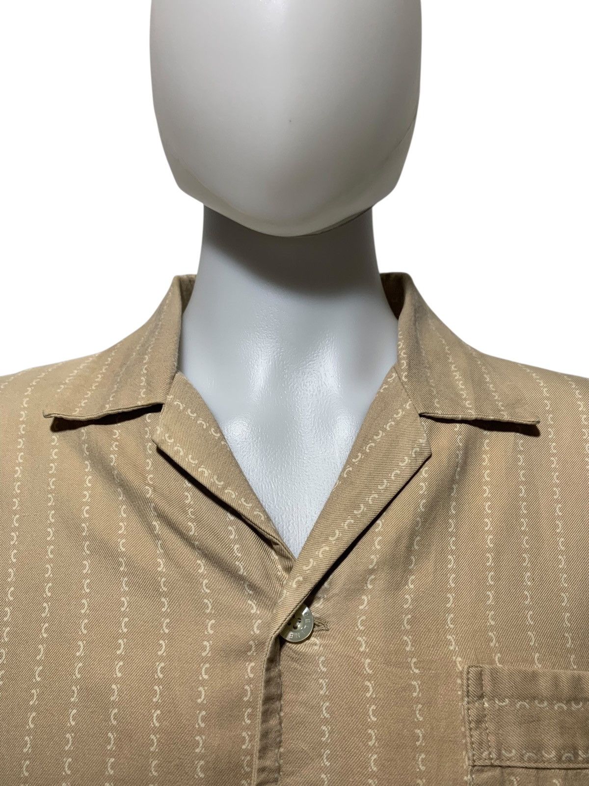 Celine Vtg Celine monogram camp collar pajamas shirt Size US L / EU 52-54 / 3 - 4 Thumbnail