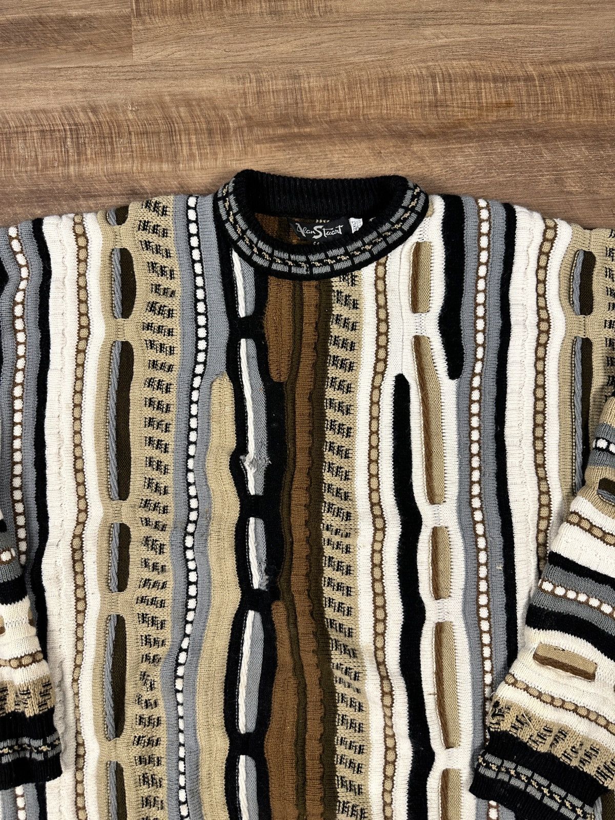 Coogi × Vintage Alan Stewart Size XXL Tall Coogi Style 90s Sweatshirt Brown Size US XXL / EU 58 / 5 - 3 Thumbnail