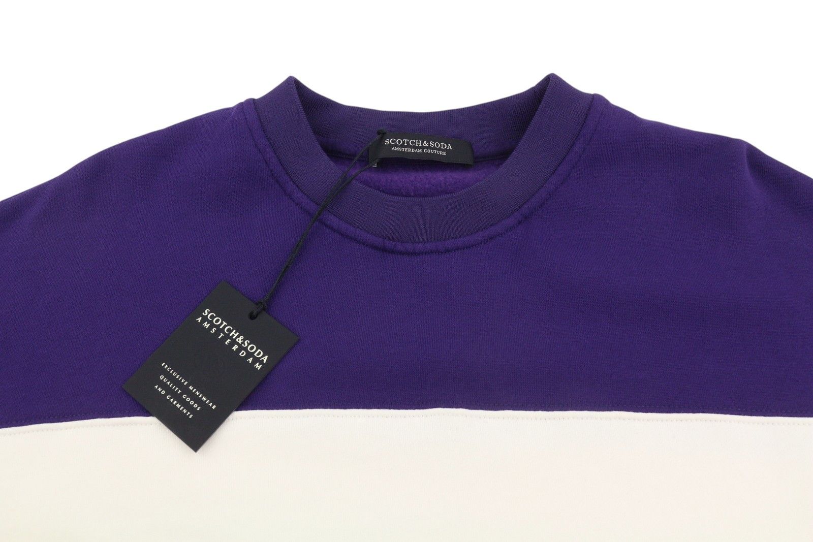 Scotch & Soda L Striped Cotton Crew Neck Sweatshirt 88552 Size US L / EU 52-54 / 3 - 4 Thumbnail