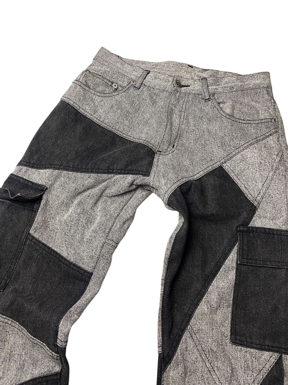 If Six Was Nine 2000's Bernings Sho Spiral Cut Flared Jeans Size US 27 - 3 Thumbnail