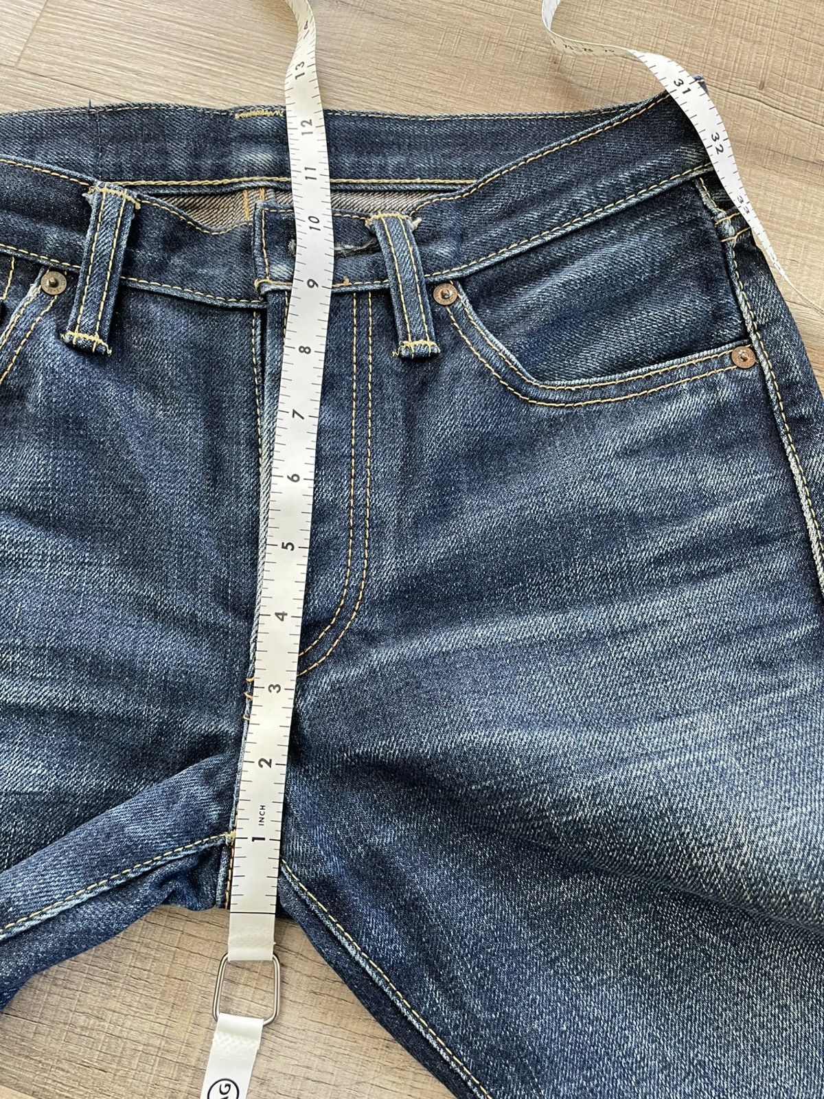 Iron Heart IRON HEART IH-777N 17OZ SELVEDGE JEANS SLIM TAPERED 29x29.5 Size US 29 - 11 Thumbnail