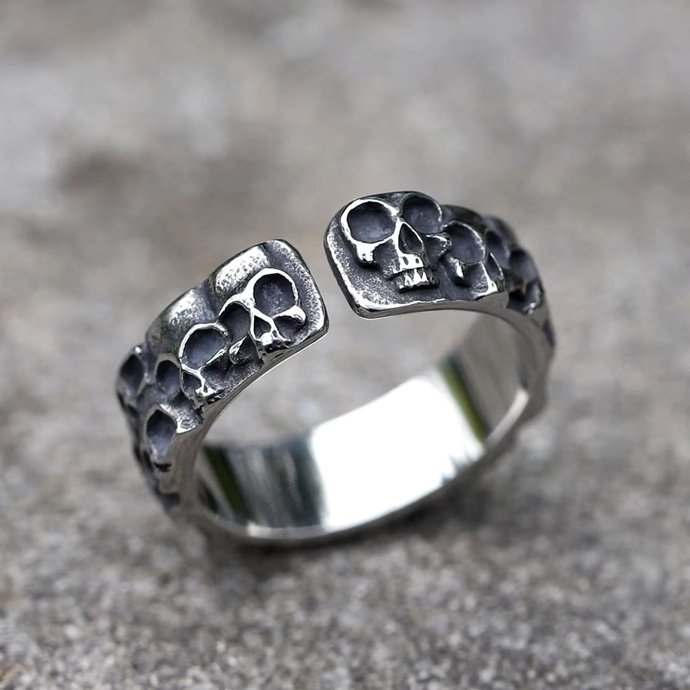 Jewelry Creative Simple Skull Ring Size ONE SIZE - 1 Preview