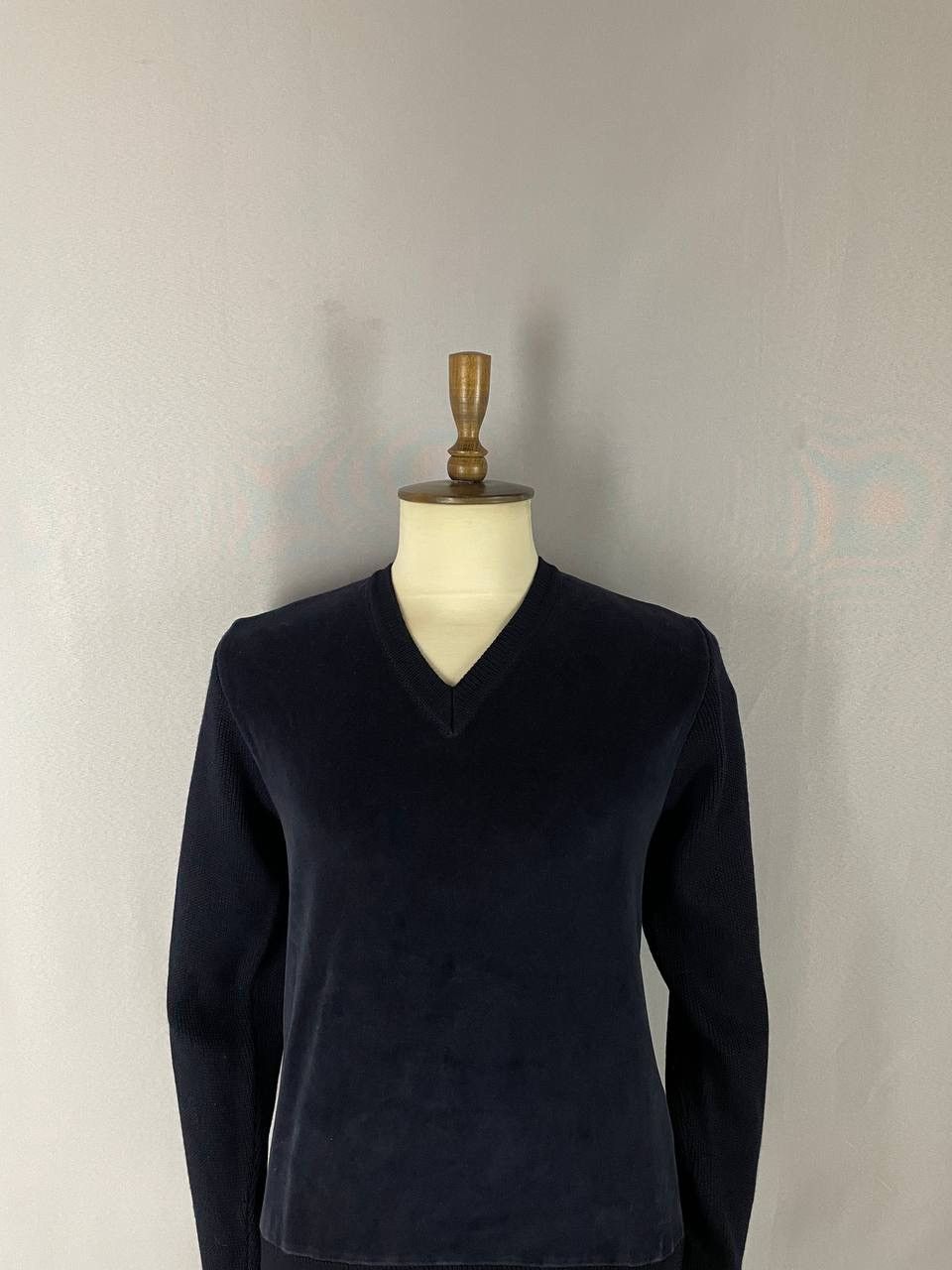 Maison Margiela Maison Margiela Sweater Navy Velour Size US M / EU 48-50 / 2 - 2 Thumbnail