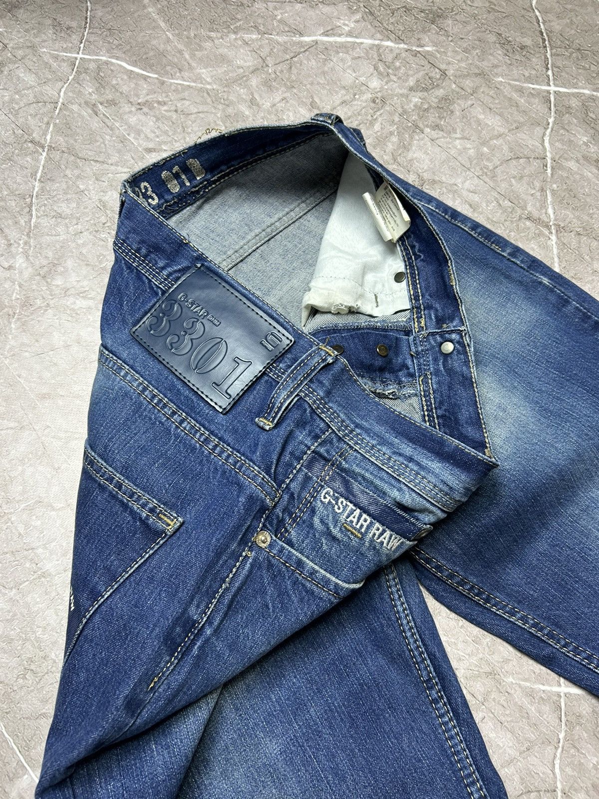 Designer × G-Star × Vintage G-STAR Jeans Raw Vintage Blue Size US 32 / EU 48 - 5 Thumbnail