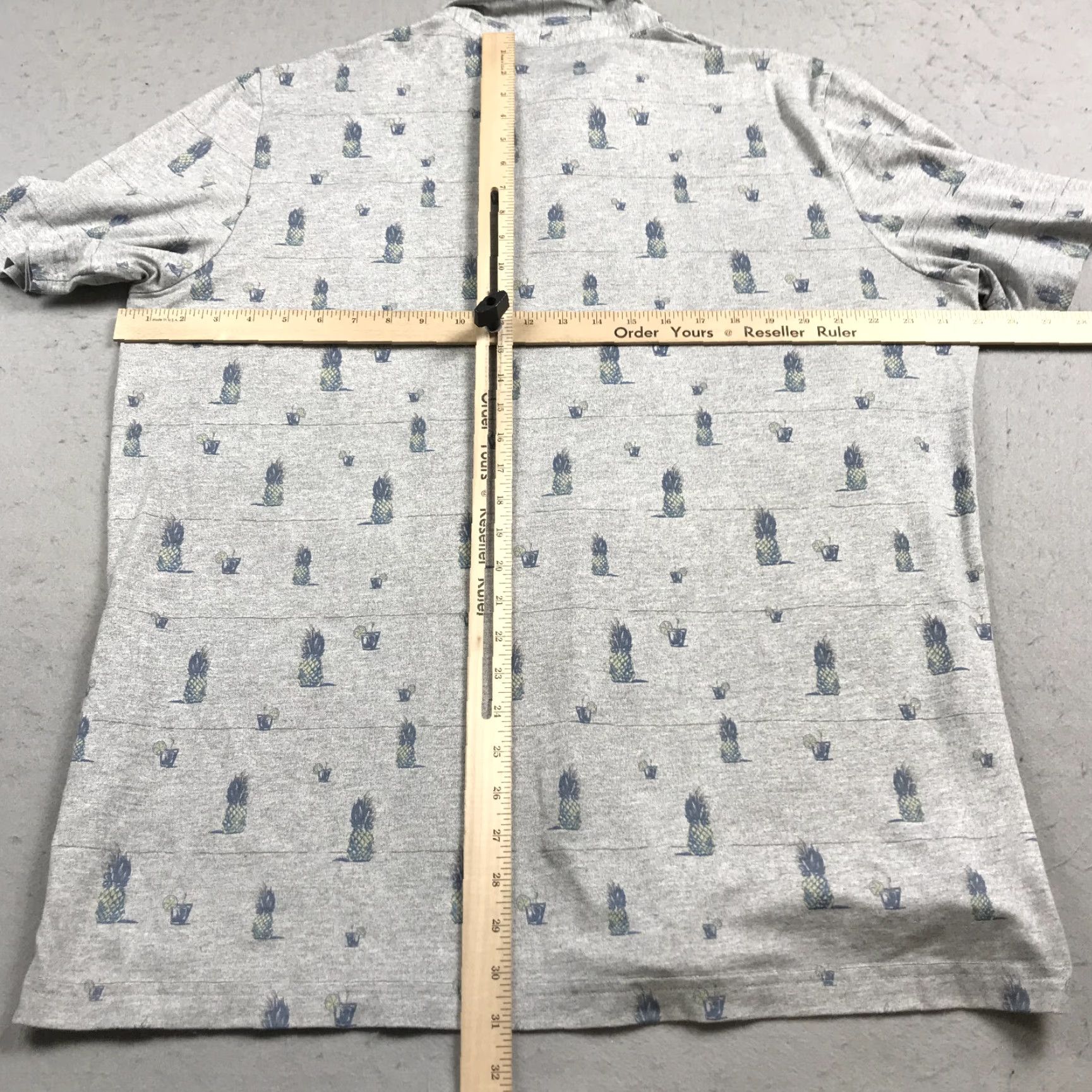 TravisMathew Travis Mathew Polo Shirt Mens 2XL Gray Golf AOP Summer Short Sleeve Collared Polo Mens 2XL Gray USA Hawaiian Flag Theme Size US XXL / EU 58 / 5 - 7 Thumbnail